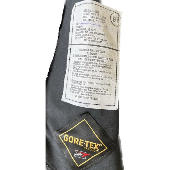 USN United States Navy Blue Digital Gore-tex NWU Parka Medium Short - Picture 4 of 9